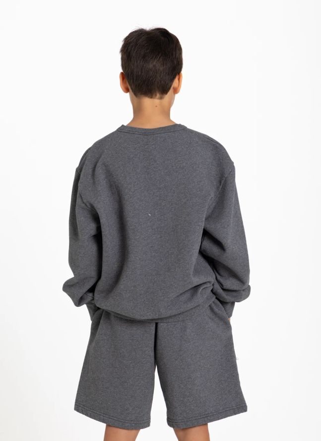 Sweat Borough Coton Bio | Gris chiné