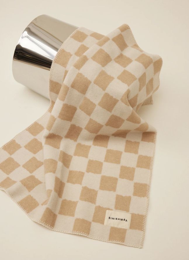 Couverture en laine mérinos | Beige