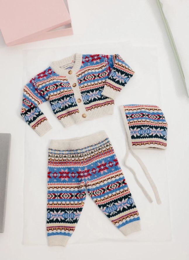Gilet Caia Jacquard Fibres Recyclées Bébé | Bleu