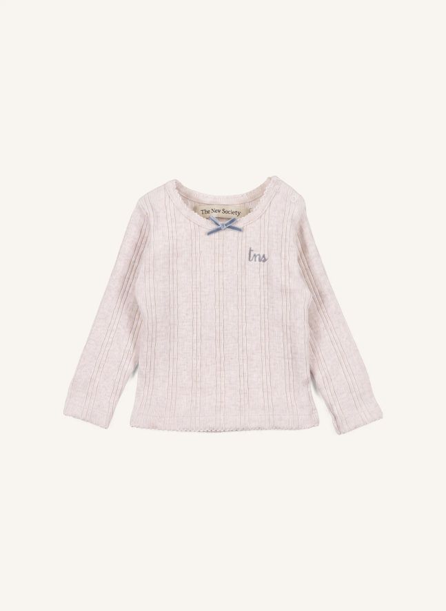 T-shirt Logo TNS Nœud Bébé | Beige