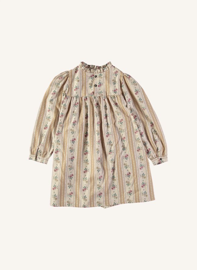 Vestido Olympia con estampado floral de algodón orgánico | Natural