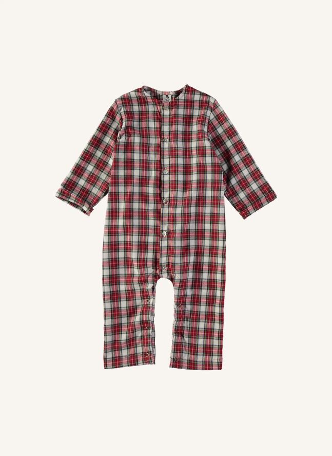 Pyjama Cosi Tartan Coton Bio | Rouge