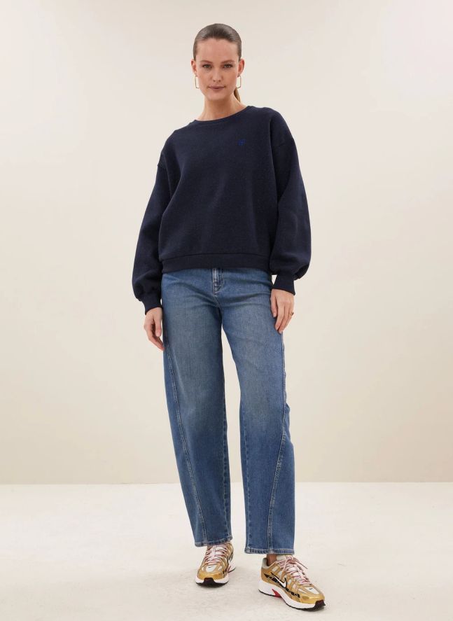 Sweat Lili Sparkle Coton | Bleu marine