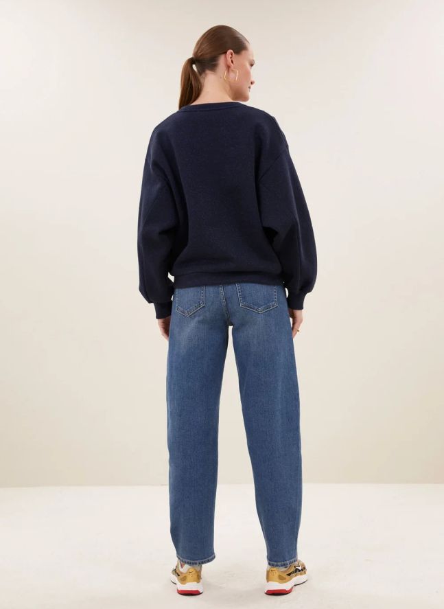 Sweat Lili Sparkle Coton | Bleu marine