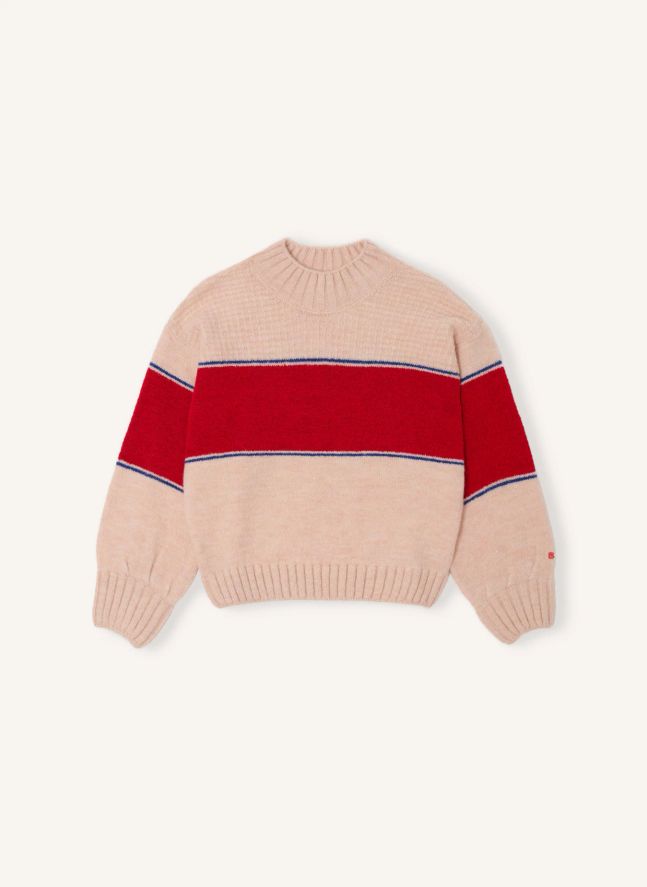 Pull Rayé | Rose pâle