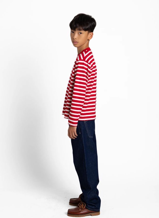 T-shirt Bam Rayé | Rouge foncé