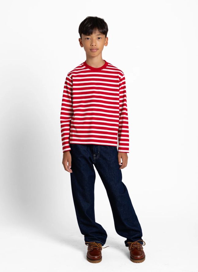 T-shirt Bam Rayé | Rouge foncé