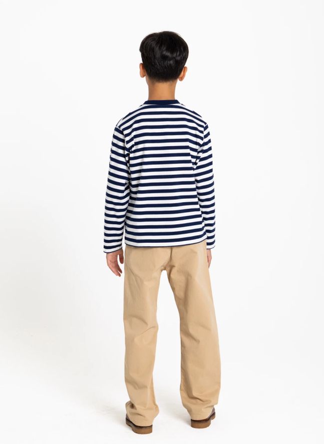 T-shirt Bam Rayé | Bleu noir