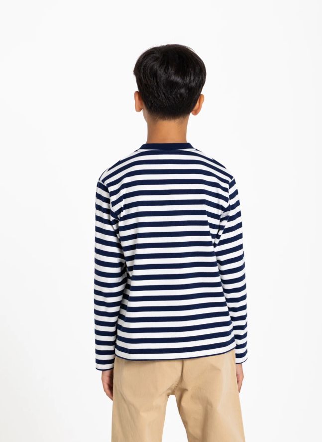 T-shirt Bam Rayé | Bleu noir