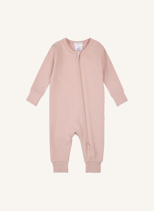 Pyjama sans Pieds Côtelé Modal et Coton Bio | Rose pâle