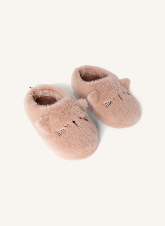 Chaussons Aviaja Chats Fibres Recyclées | Rose