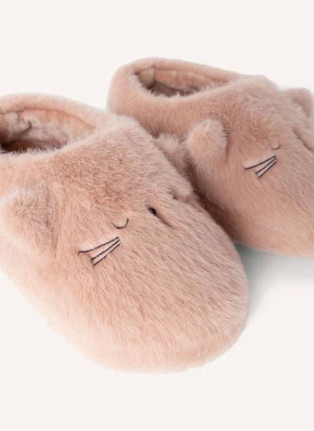 Chaussons Aviaja Chats Fibres Recyclées | Rose