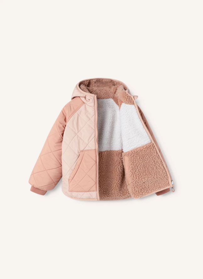 Veste Réversible Façon Sherpa Jackson Fibres Recyclées | Rose pâle
