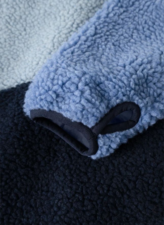 Veste Façon Sherpa Nolan Colorblock Fibres Recyclées | Bleu