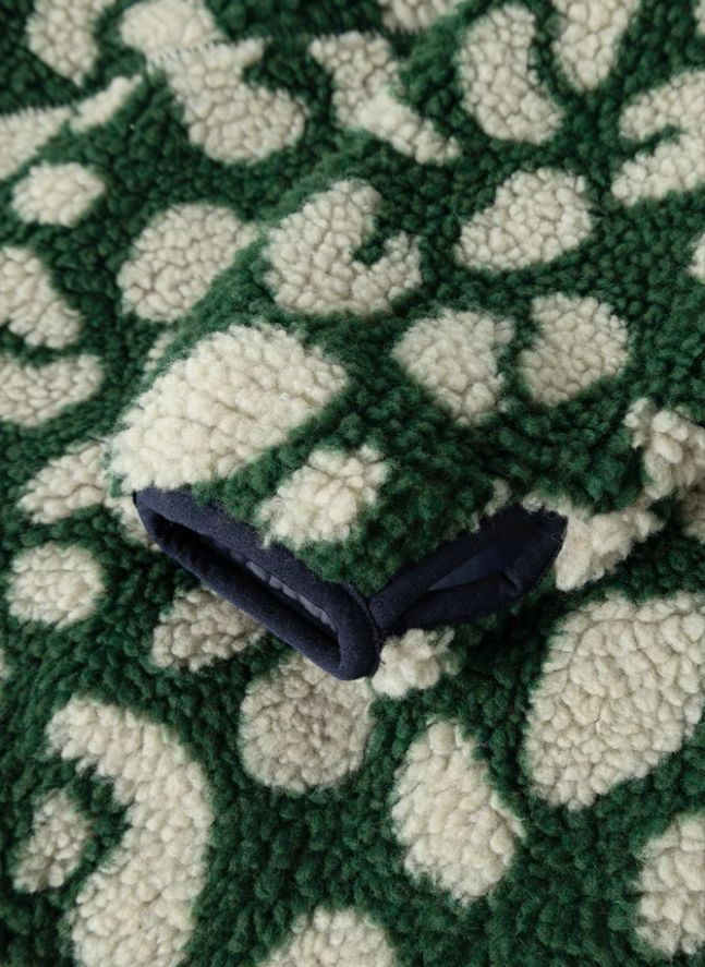Veste Façon Sherpa Nolan Léopard Fibres Recyclées | Vert