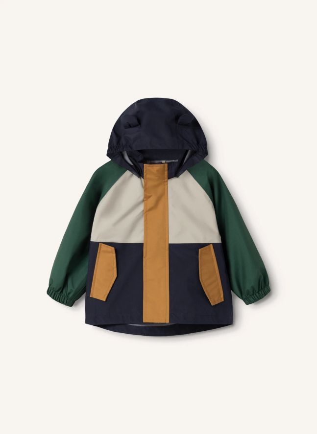 Ensemble de Pluie Manu Colorblock Fibres Recyclées | Vert foncé