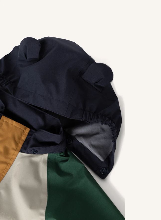 Ensemble de Pluie Manu Colorblock Fibres Recyclées | Vert foncé