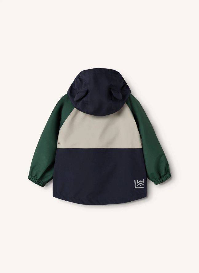 Ensemble de Pluie Manu Colorblock Fibres Recyclées | Vert foncé