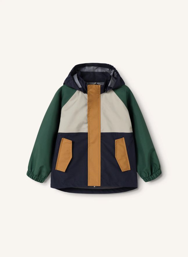 Ensemble de Pluie Pedia Colorblock Fibres Recyclées | Vert foncé