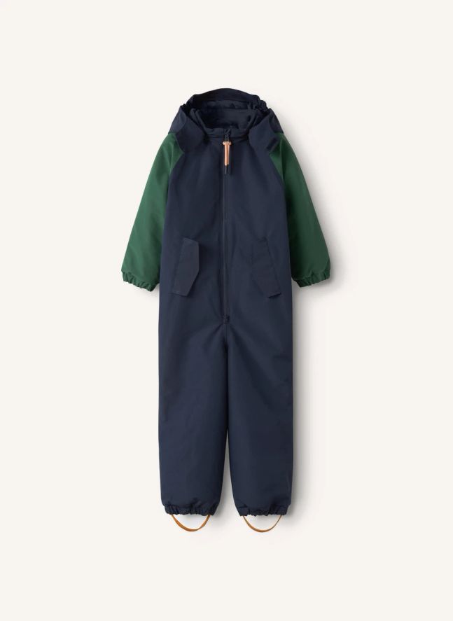 Combinaison de Ski Maddy Colorblock Fibres Recyclées | Bleu nuit