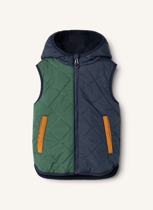 Veste Sans Manches Façon Sherpa Diana Fibres Recyclées | Bleu nuit