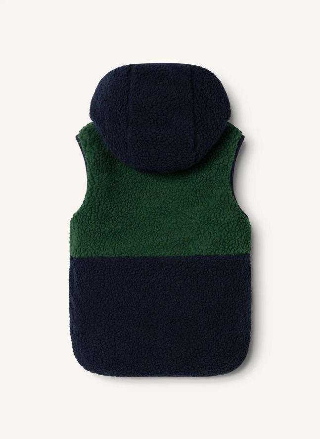 Veste Sans Manches Façon Sherpa Diana Fibres Recyclées | Bleu nuit