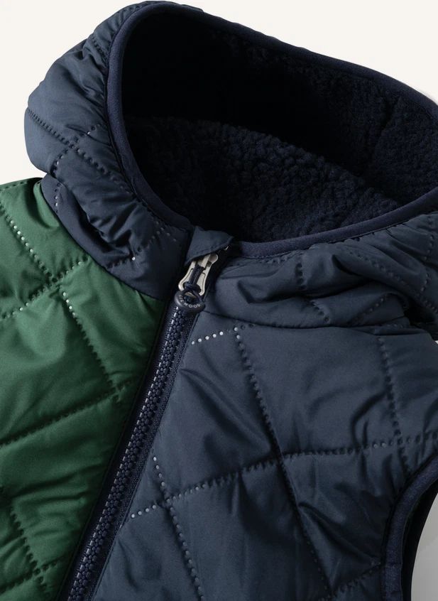 Veste Sans Manches Façon Sherpa Diana Fibres Recyclées | Bleu nuit