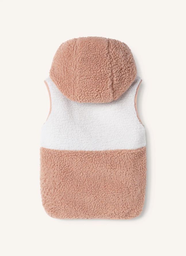 Veste Sans Manches Façon Sherpa Diana Fibres Recyclées | Rose pâle