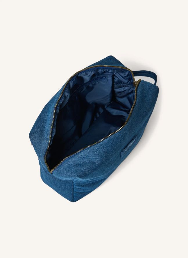 Trousse de toilette en denim