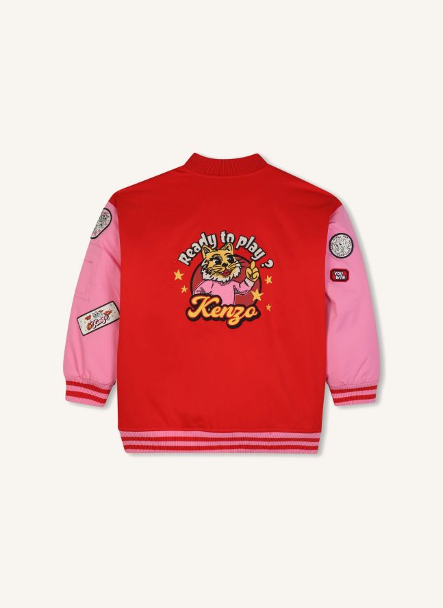 Bomber Badges Brodé Kenzo Fleur | Rouge