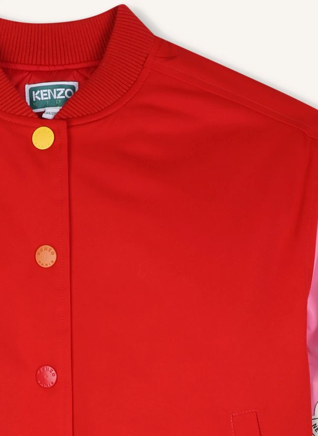 Bomber Badges Brodé Kenzo Fleur | Rouge