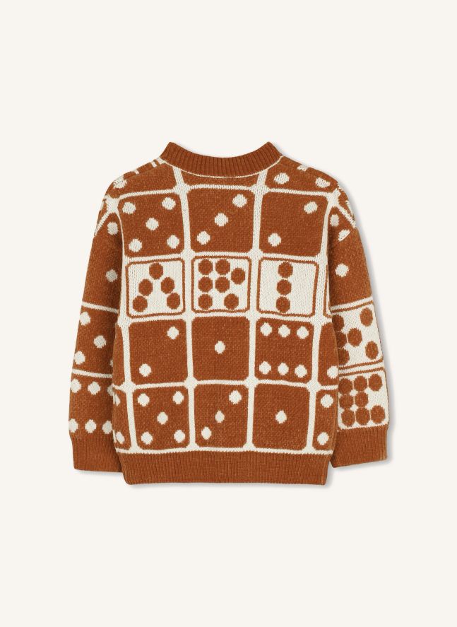 Cardigan Col V Jacquard | Avoine