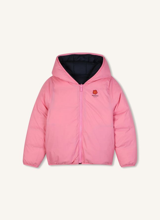 Doudoune Réversible Fleur | Rose bonbon