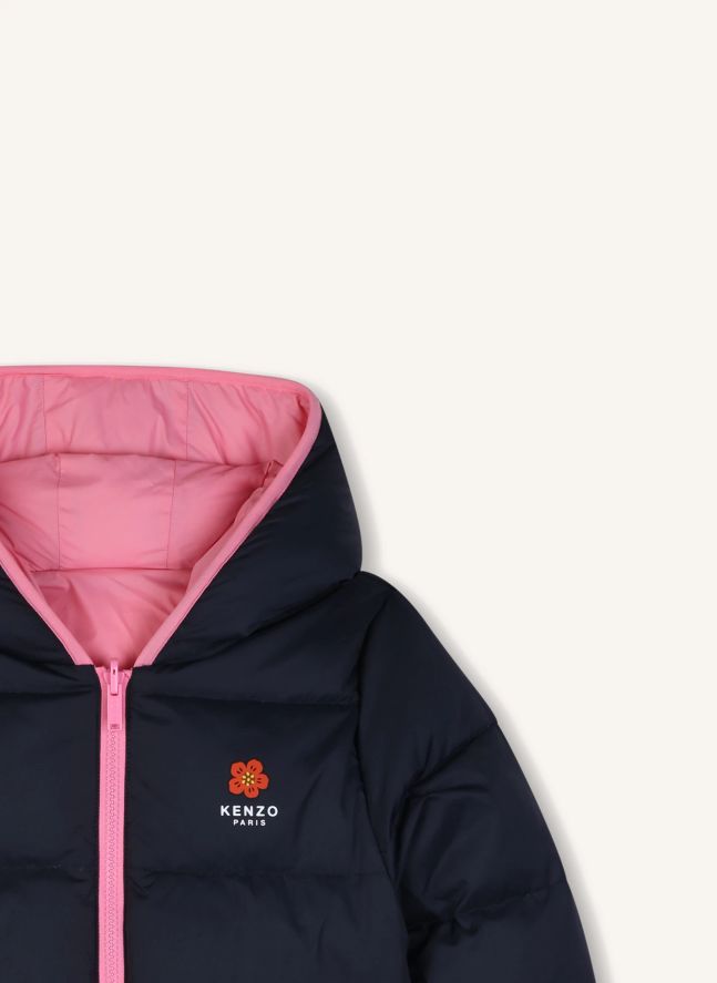 Doudoune Réversible Fleur | Rose bonbon