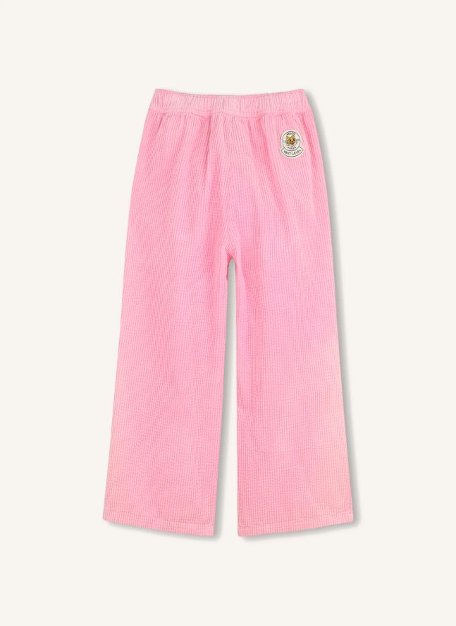 Pantalon Elastiqué Velours | Rose bonbon