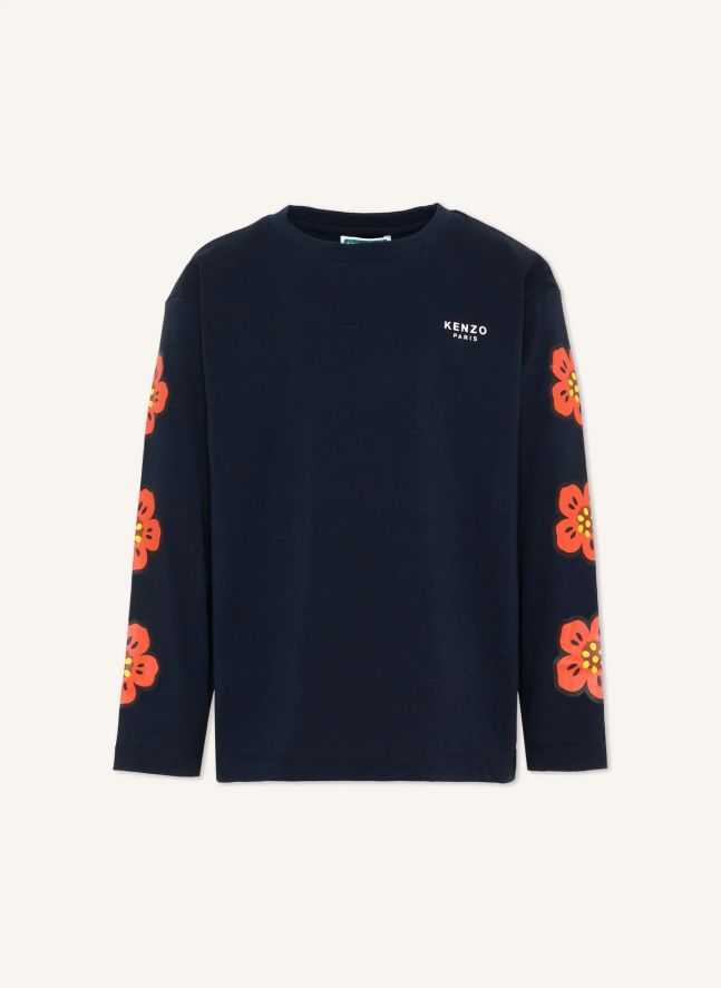 T-shirt Fleurs | Bleu nuit