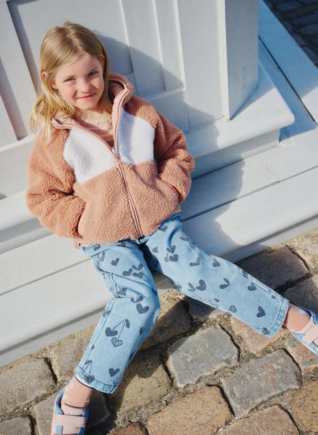 Veste Réversible Façon Sherpa Jackson Fibres Recyclées | Rose pâle