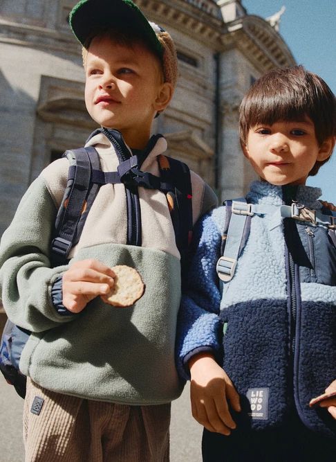 Veste Façon Sherpa Nolan Colorblock Fibres Recyclées | Bleu