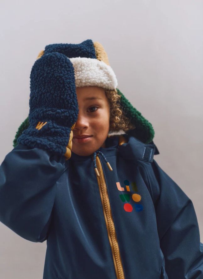 Combinaison de Ski Maddy Colorblock Fibres Recyclées | Bleu nuit
