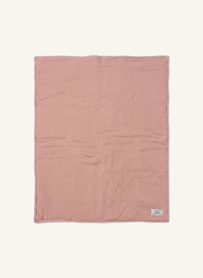 Pablo quilted throw  | Old Rose Gauze