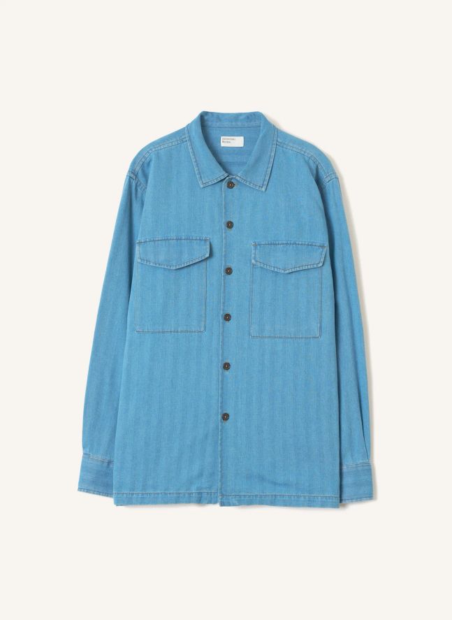 Chemise Attendant Coton | Bleu Clair