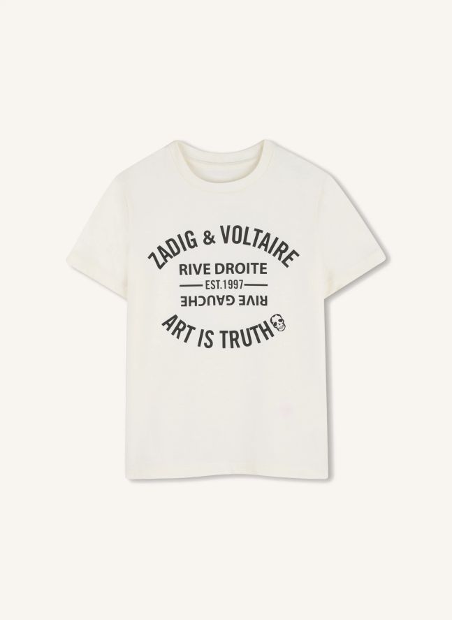 T-shirt Logo Art Is Truth Coton Bio | Rose