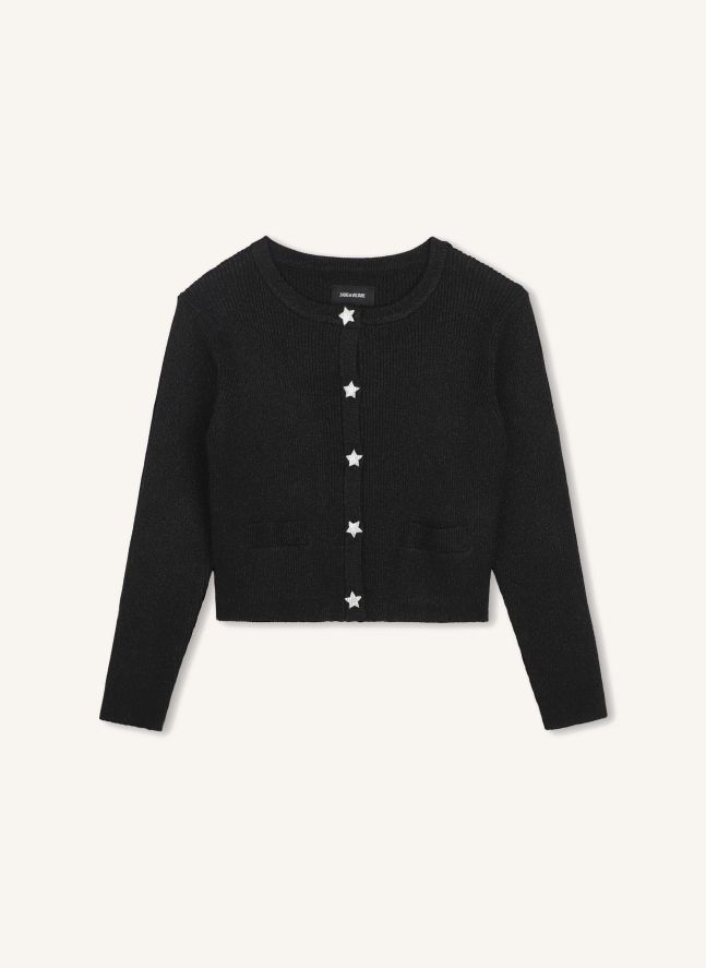 Gilet Boutons Etoiles  | Noir