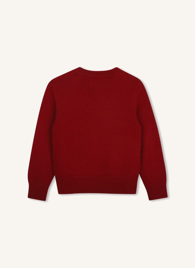 Pull Logo Brodé Laine | Bordeaux