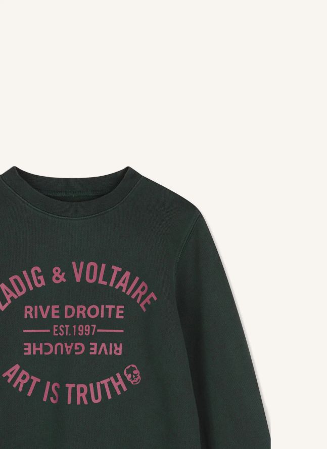 Sweat Simba Art Is Truth Coton Bio | Denim noir