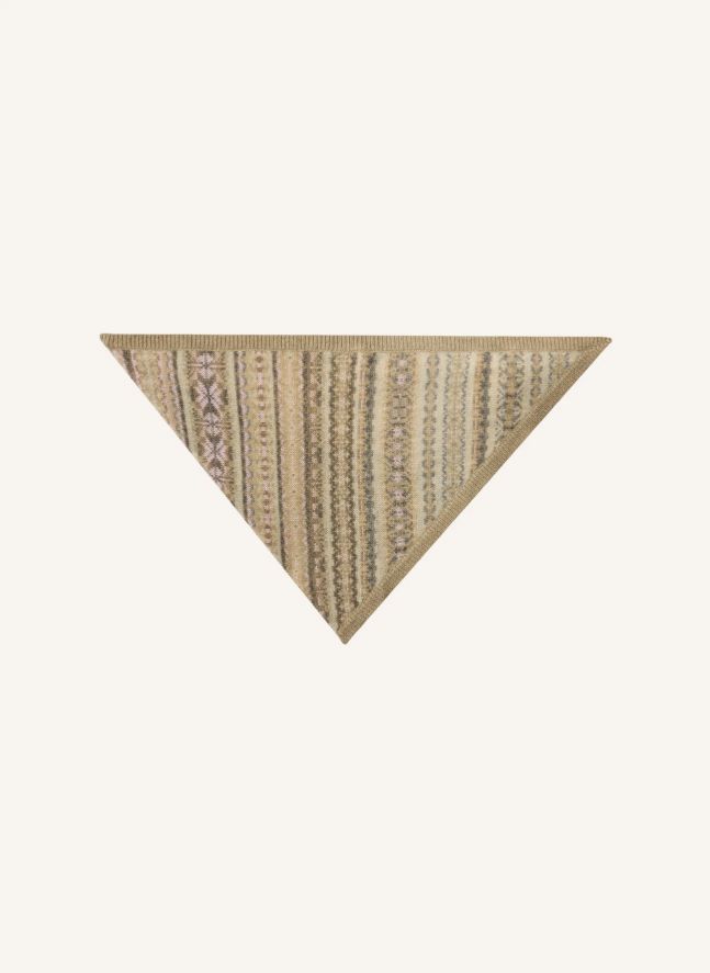 Foulard Triangle Fairisle Cachemire