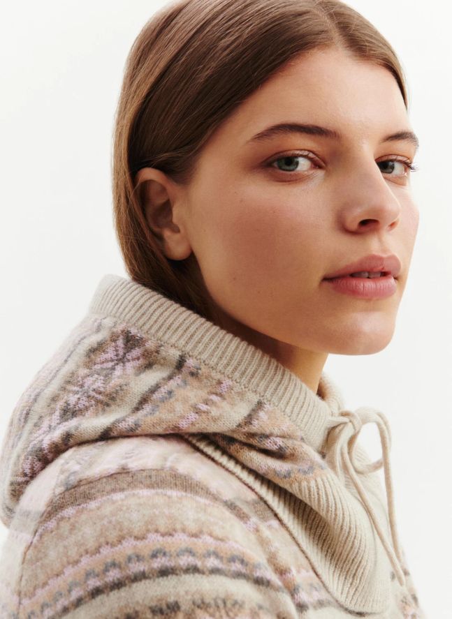 Cagoule Fairisle Cachemire