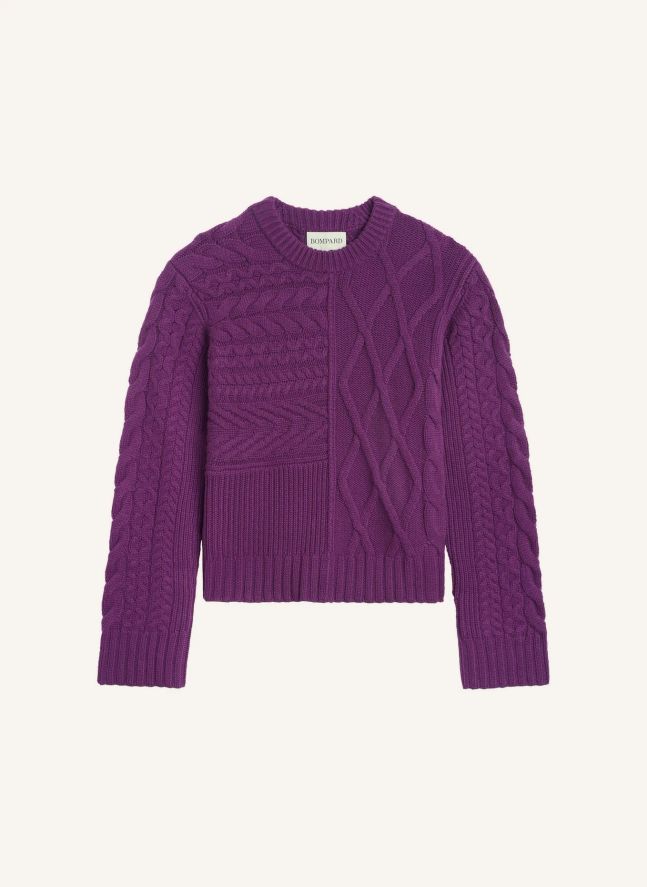Pull Patchwork Cachemire | Violet