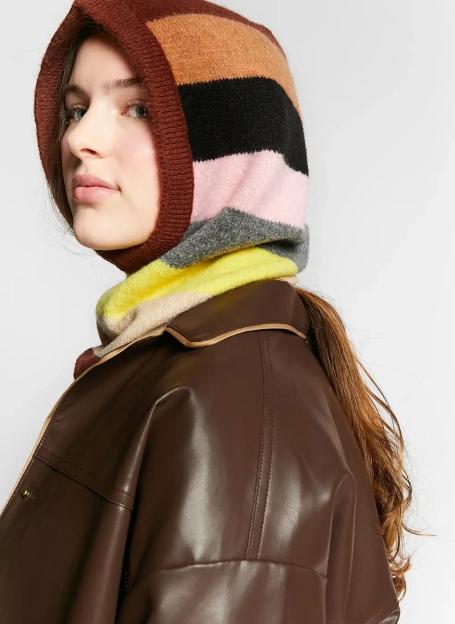 Cagoule Wedding Rayée | Marron