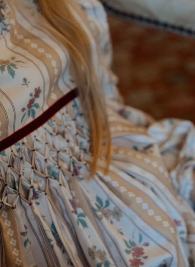 Vestido Olympia con estampado floral de algodón orgánico | Natural